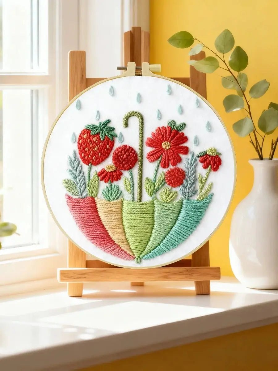 Embroidery DIY Starter Kit - Rainbow Garden