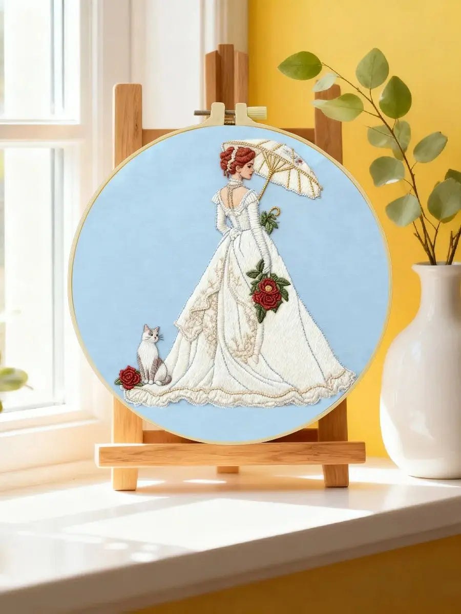 Embroidery DIY Starter Kit - Vintage Bride