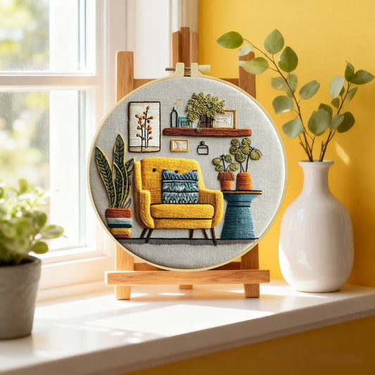 Embroidery DIY Starter Kit - Vintage Vibe Lounge Nook