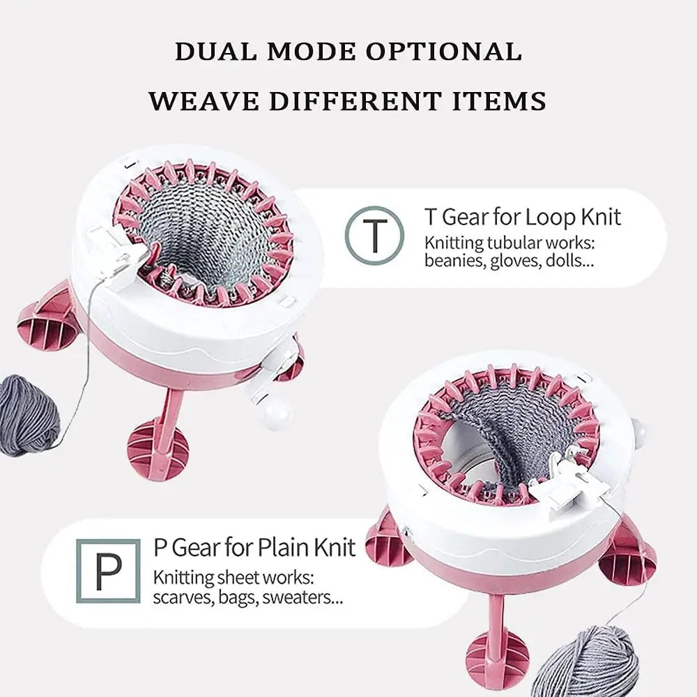 Hand Weaving Double Loom Knitting Machine for Scarves Hats and Socks - 22 Needles