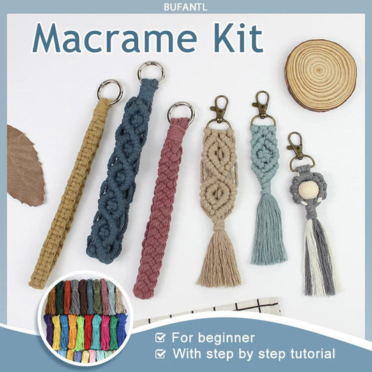 Key Chain Macrame Kits - 6 Patterns