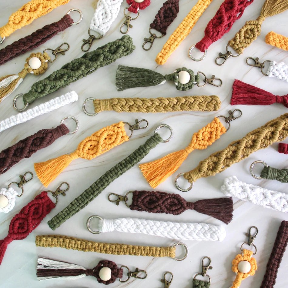 Key Chain Macrame Kits - 6 Patterns