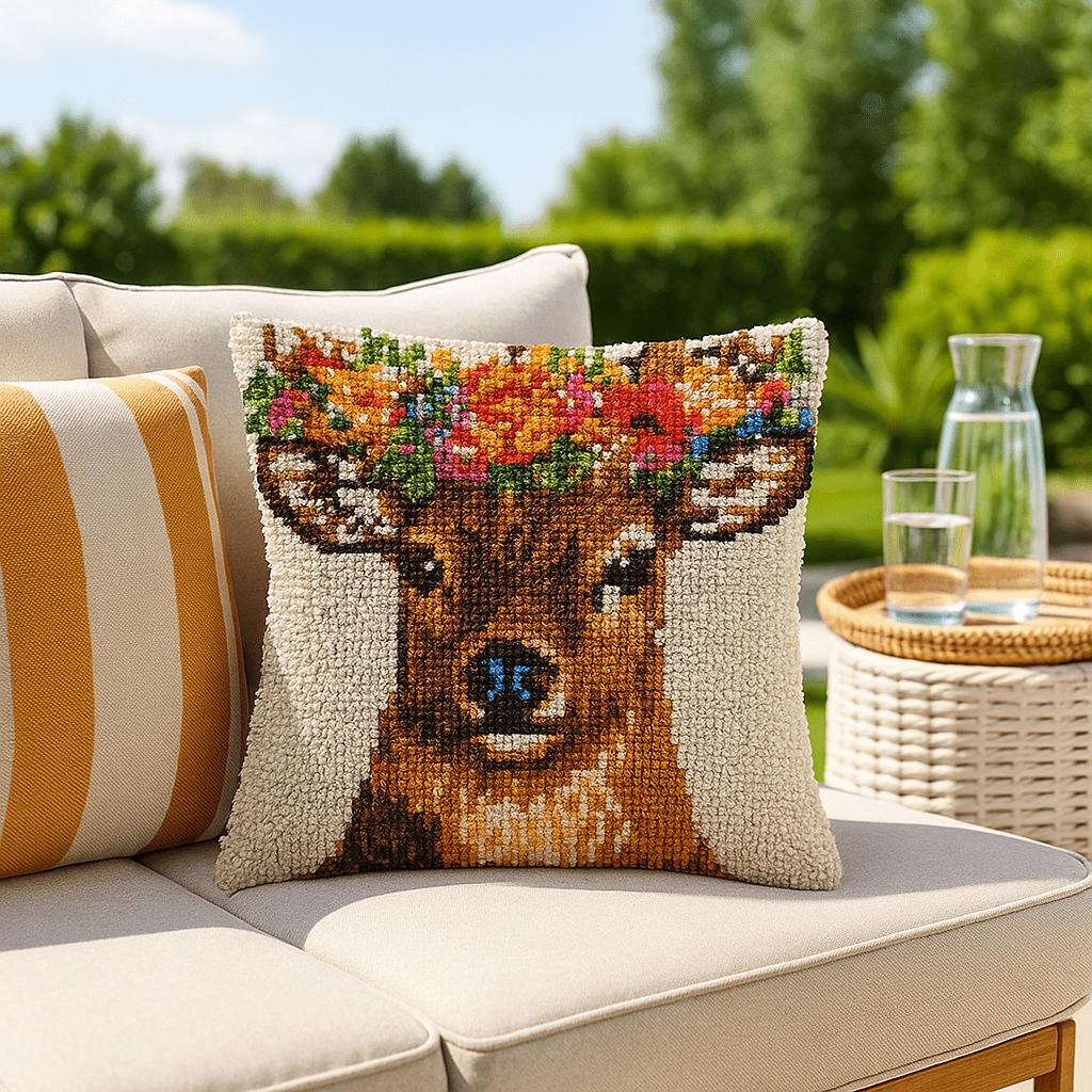 Latch Hook Pillow Making Kit - Dear O Dear - Creative Crafting Experience