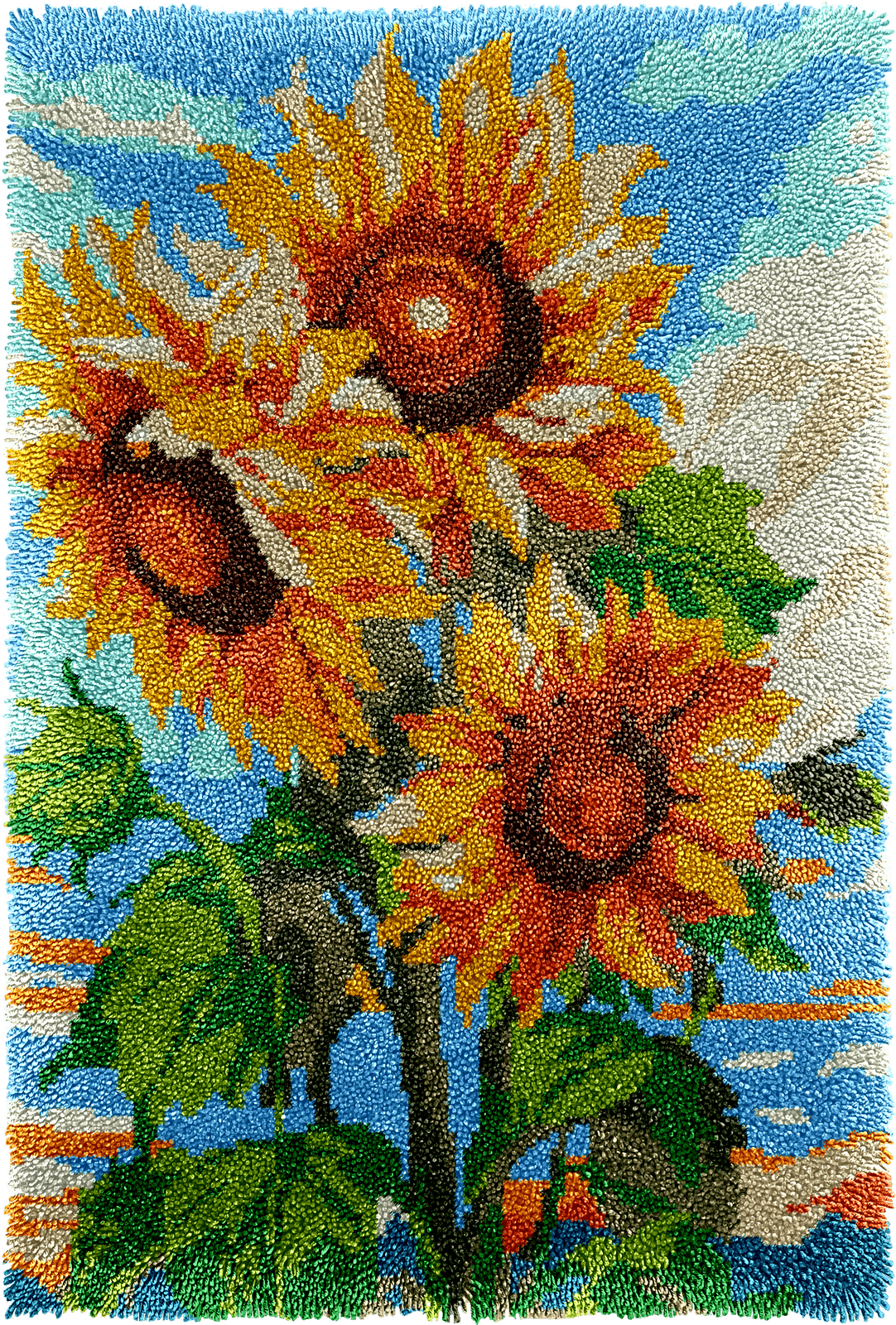 Latch Hook Rug Making Kit - Sunflower Happiness - 102x69cm