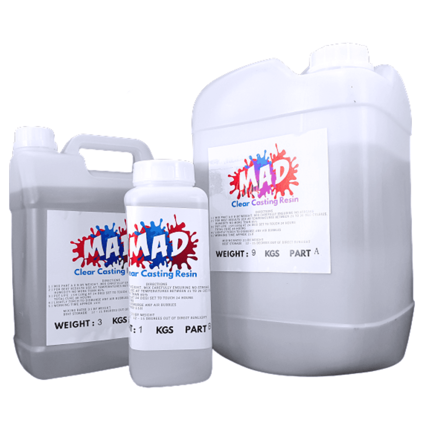 MAD Clear Casting Resin 4KG 1 3 Ratio Mix Craft Outlet Australia