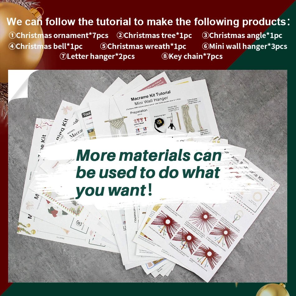 Mega Christmas Decorations DIY Macrame Craft Kit