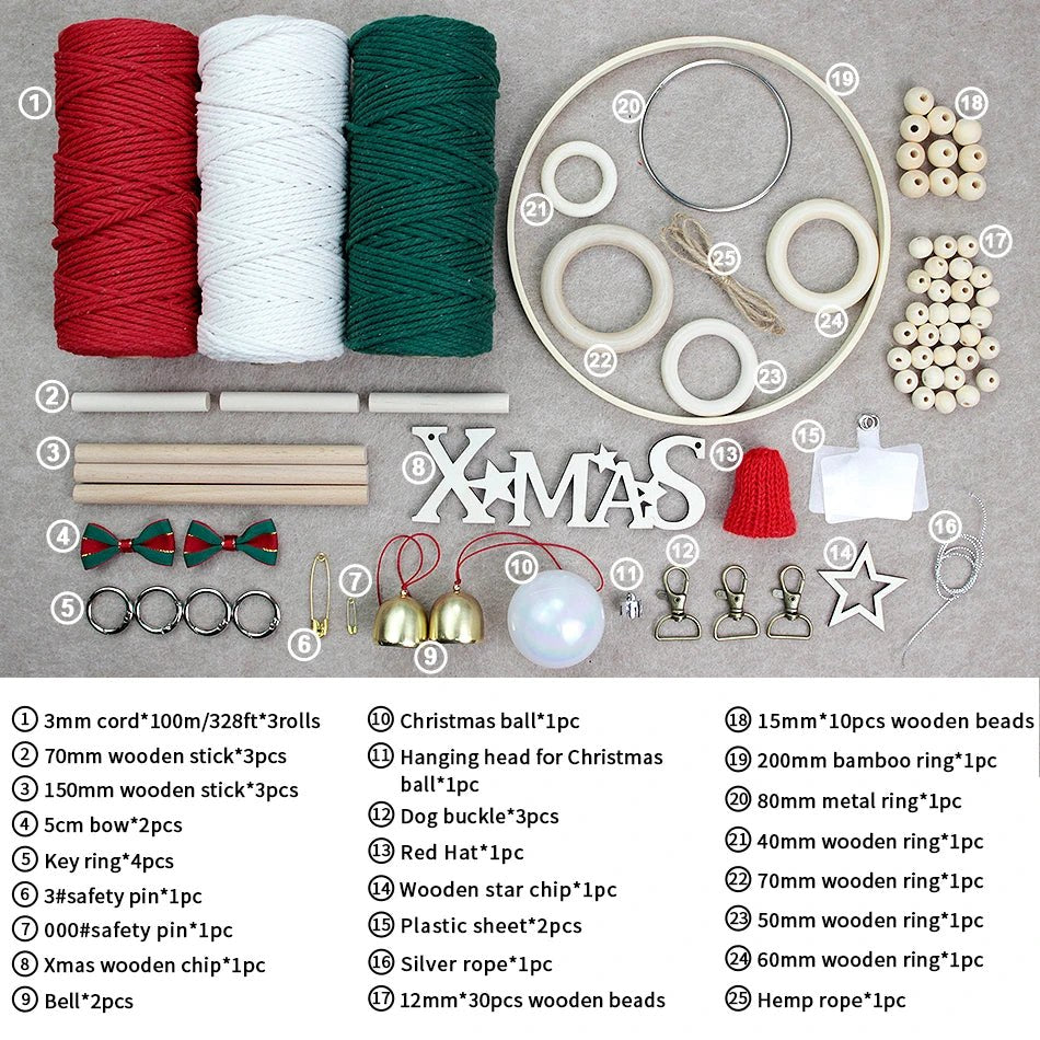 Mega Christmas Decorations DIY Macrame Craft Kit