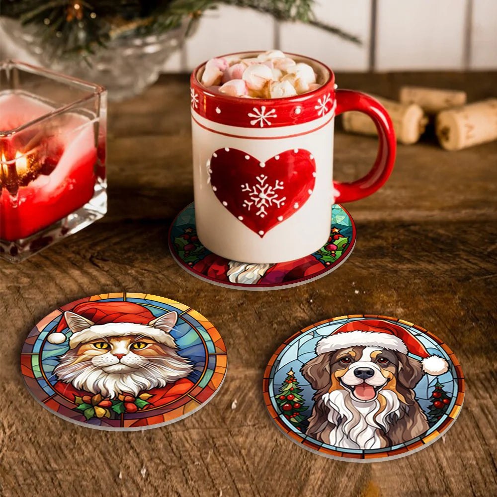 Paint & Sip Party Pack Paint By Numbers Coaster Pack - Christmas Critters
