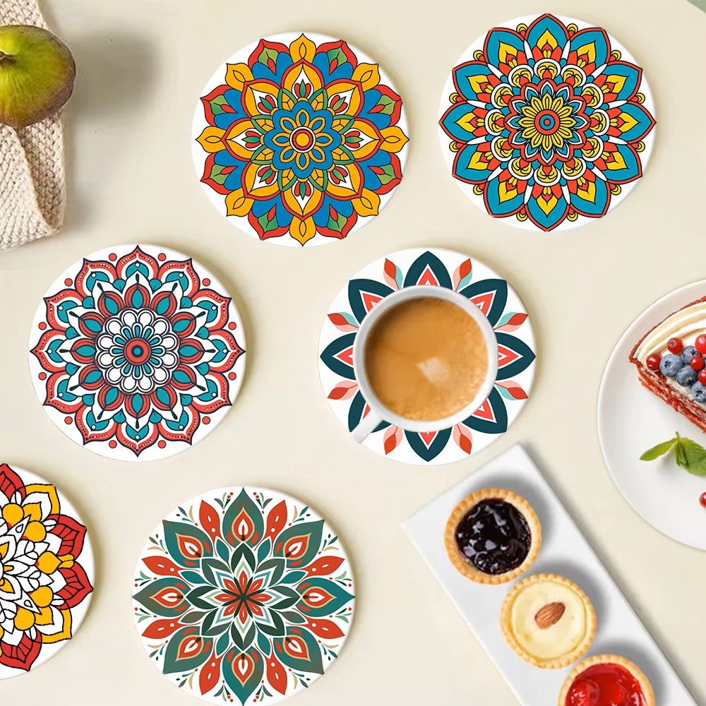 Paint & Sip Party Pack Paint By Numbers Coaster Pack - Magic Mandalas