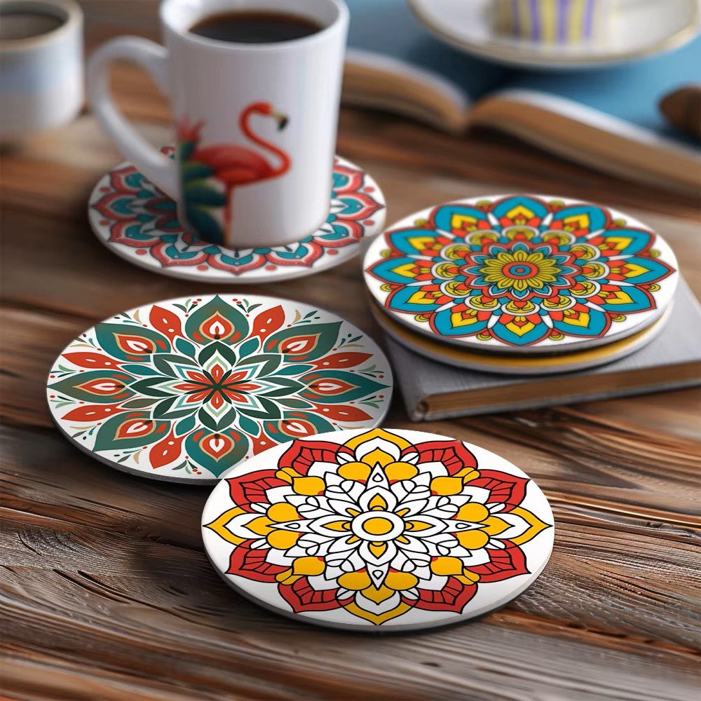Paint & Sip Party Pack Paint By Numbers Coaster Pack - Magic Mandalas