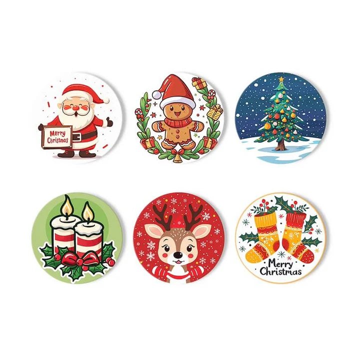 Paint & Sip Party Pack Paint By Numbers Coaster Pack - Christmas Cheer