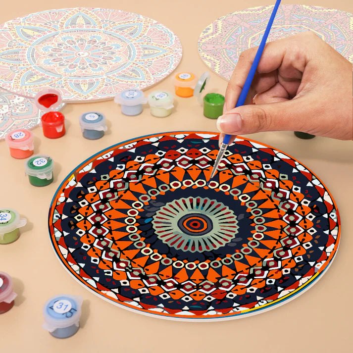 Paint & Sip Party Pack Paint By Numbers Placemat Pack - Mega Mandalas