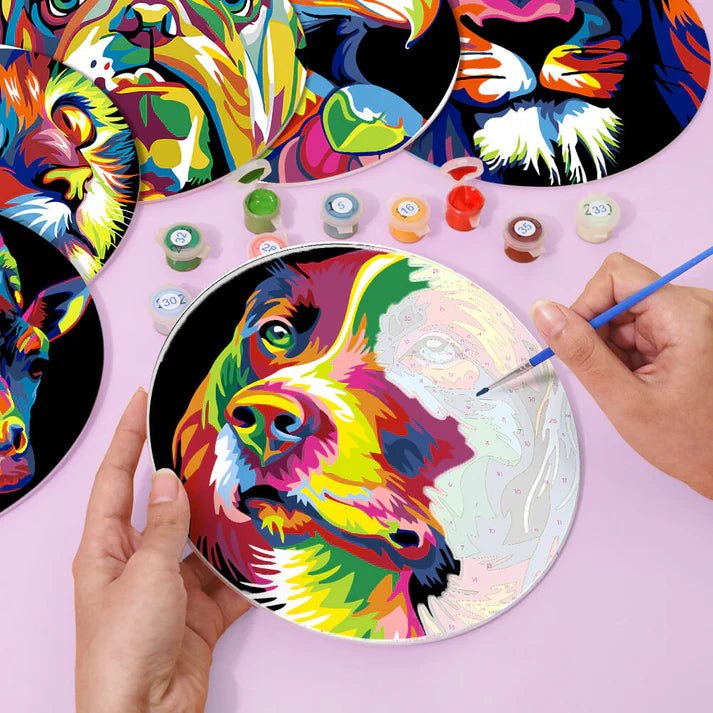 Paint & Sip Party Pack Paint By Numbers Placemat Pack - Beautiful Beasts