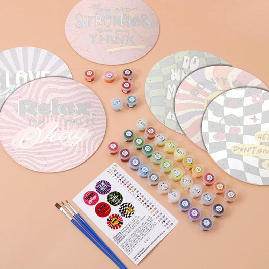 Paint & Sip Party Pack Paint By Numbers Placemat Pack - Self Love Therapy