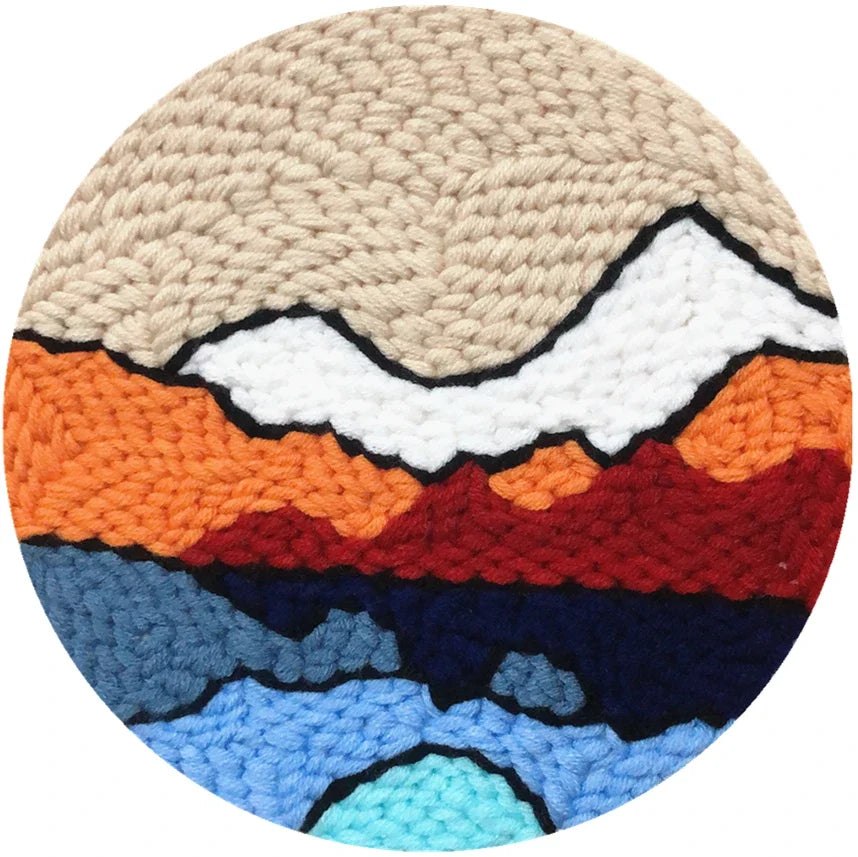 Punch Needle Kit - Boho Mountain Range Landscape Kit