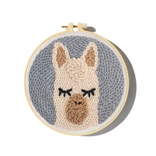 Punch Needle Kit - Lazy Llama - Relaxing Needlework Set