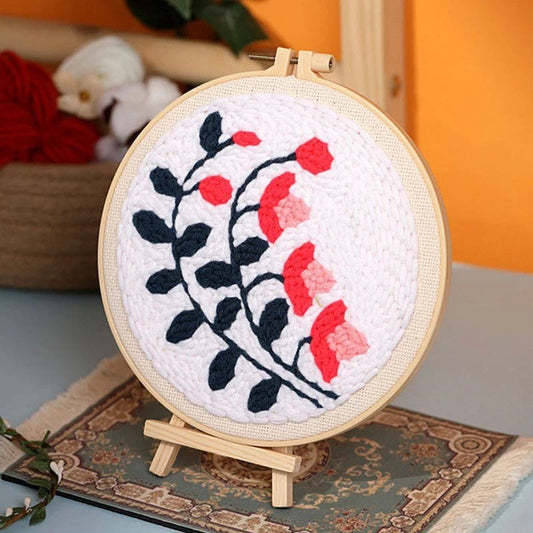 Punch Needle Kit - Modern Flowers - Stylish Needlework Set