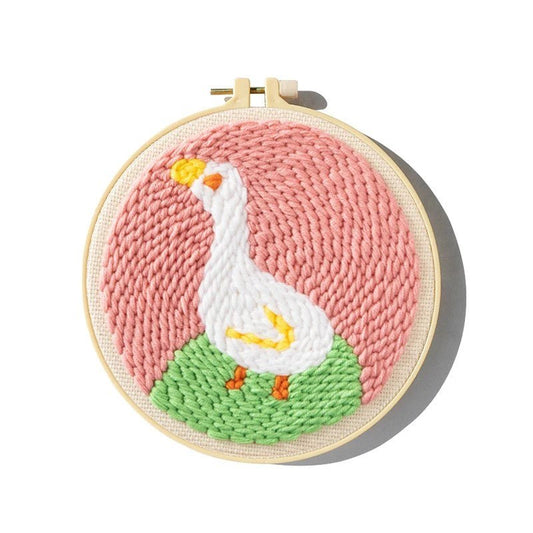 Punch Needle Kit - Mother Goose - Whimsical Needlework Set