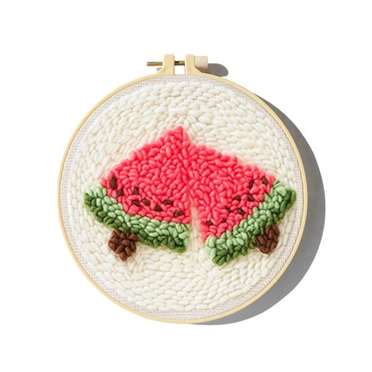 Punch Needle Kit - Summer Watermelon Slices - Embroidery Craft Kit