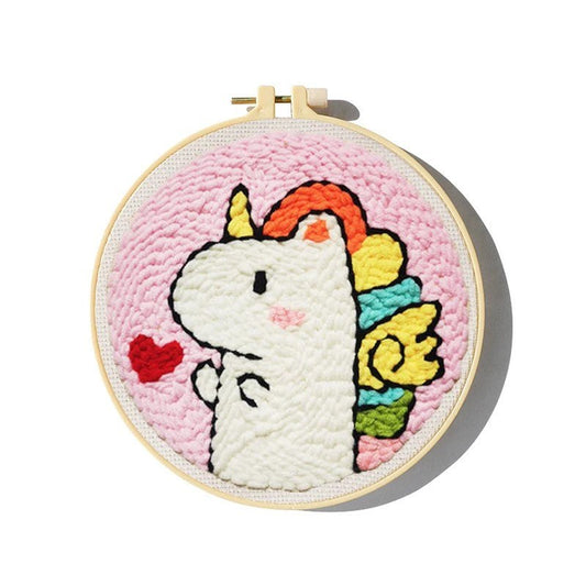 Punch Needle Kit - Unicorn Love - Enchanting Needlework Set