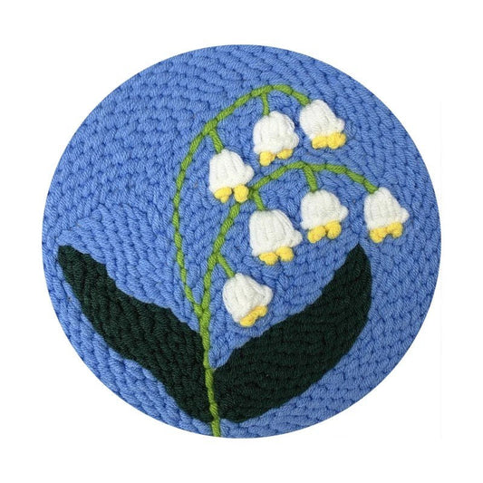 Punch Needle Kit - White Daffodils - Elegant Needlework Set