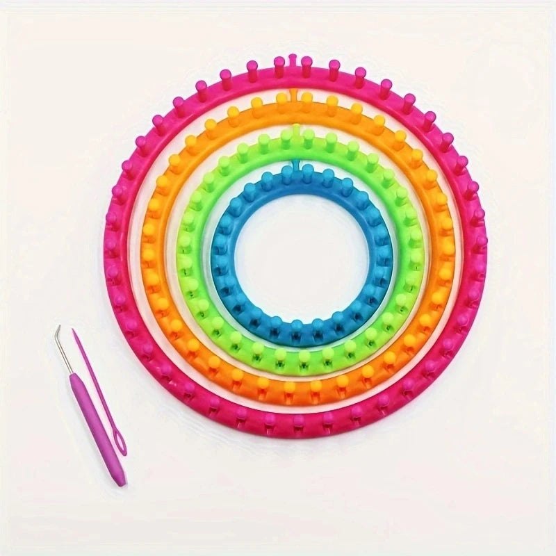 Round Scarf Knitting Loom Set - 4 Sizes