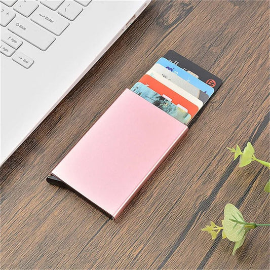 Stainless Steel RFID Pop Up Credit Card Holder Wallet Blank