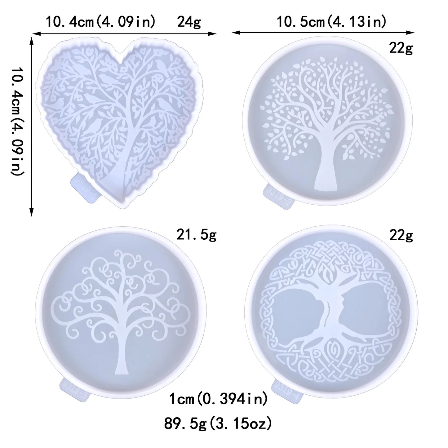 Tree of Life Detail Coaster Epoxy Resin Silicone Mould