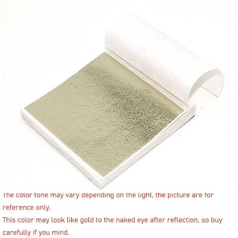 100pcs Imitation Metallic Foil Paper DIY Resin Art