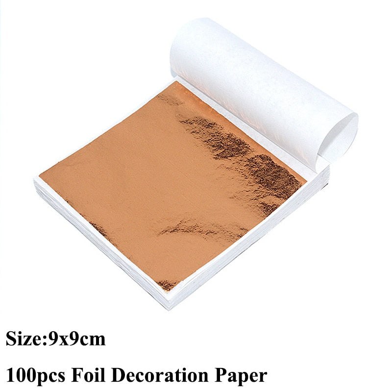 100pcs Imitation Metallic Foil Paper DIY Resin Art