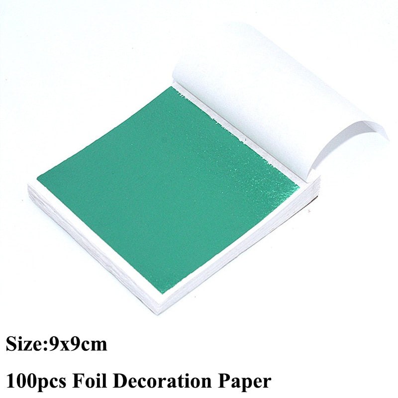 100pcs Imitation Metallic Foil Paper DIY Resin Art