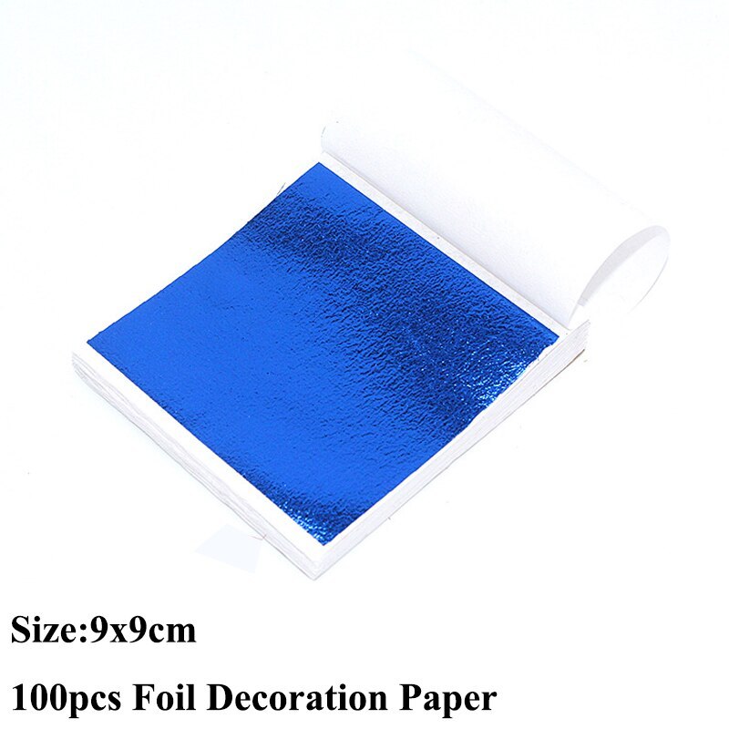100pcs Imitation Metallic Foil Paper DIY Resin Art