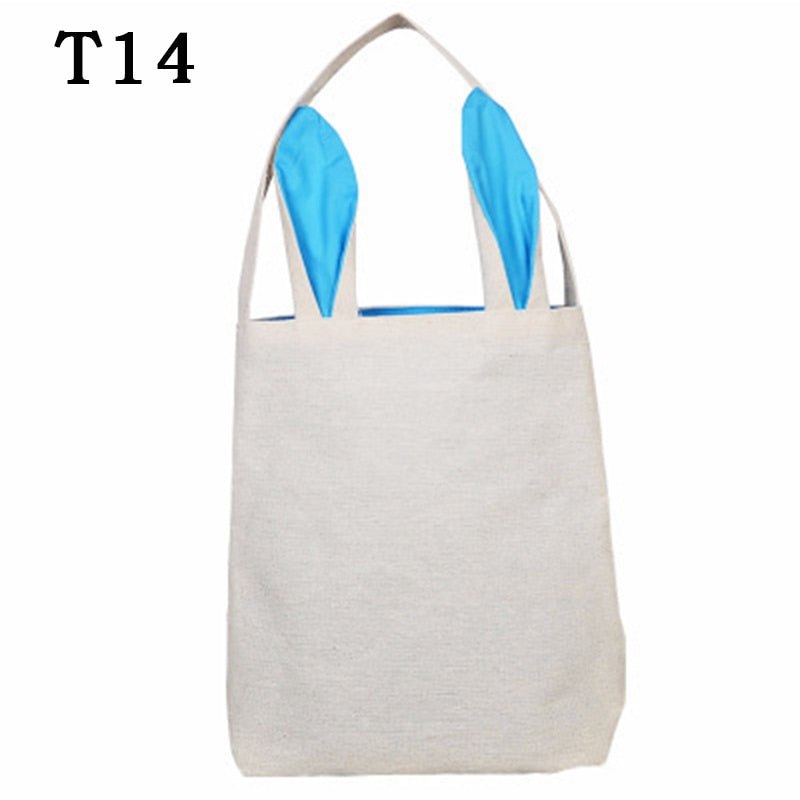 10pcs Easter Bunny Easter Egg Hunting Tote Bag Blanks