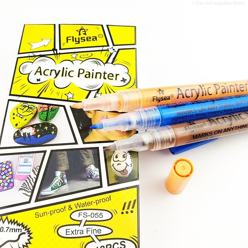 Colours Set Acrylic Paint Marker Pens