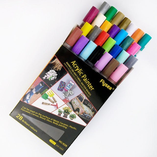 Colours Set Acrylic Paint Marker Pens