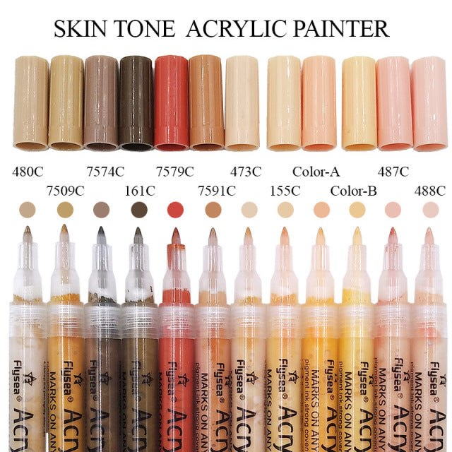 Colours Set Acrylic Paint Marker Pens