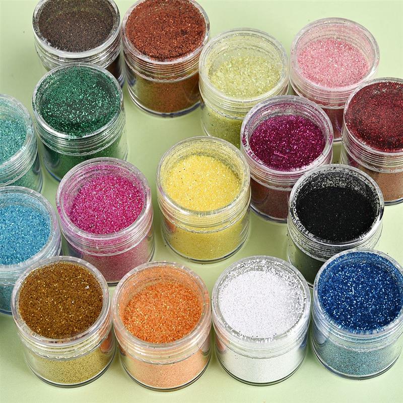 18 Bottles Glitter Resin Mix In Starter Pack