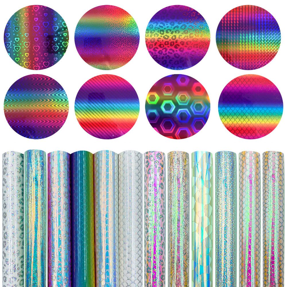 Sheets 30x20cm Holographic Adhesive Vinyl Starter Pack