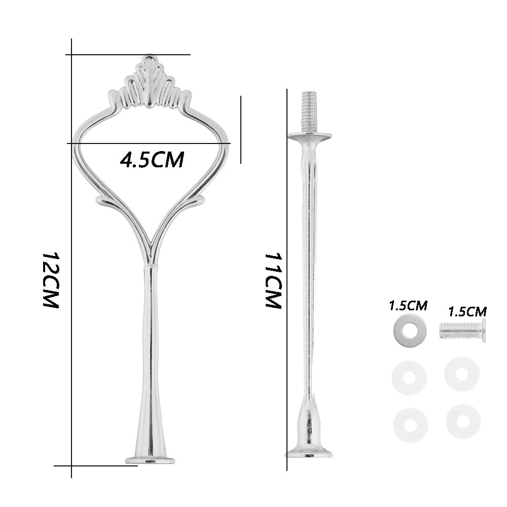 2 Tier Cake Stand Handle Sets Resin