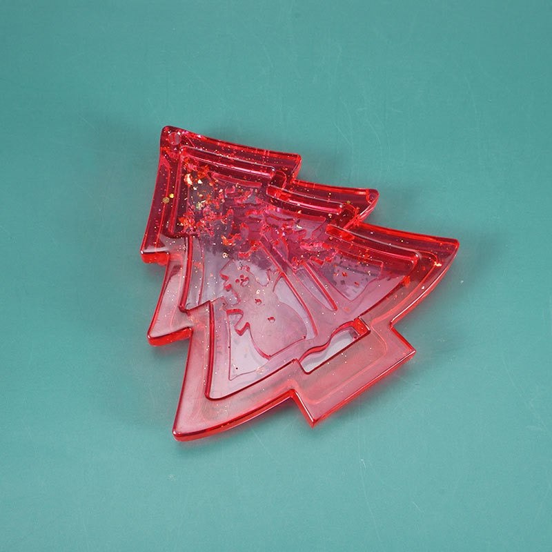 3D Layered Christmas Tree Ornament Snowman Resin Mould Resin Mould