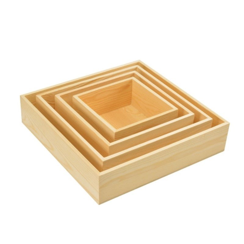 Pack Nestled Wood Organiser Tray Storage Box Blanks