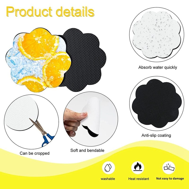 42Pcs Sublimation Heat Transfer Coasters Blank Pack