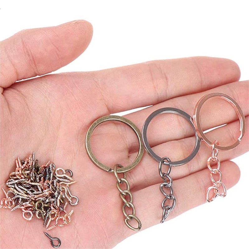 450PCS Key Ring Hardware Set Resin