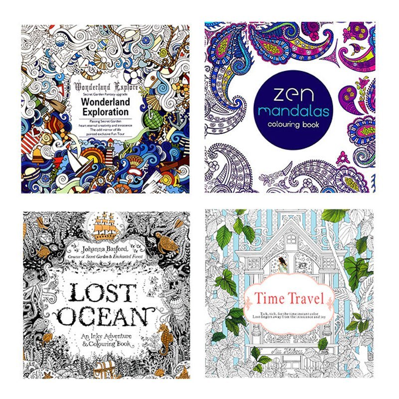 PCS Adult Colouring Book Bundle Set