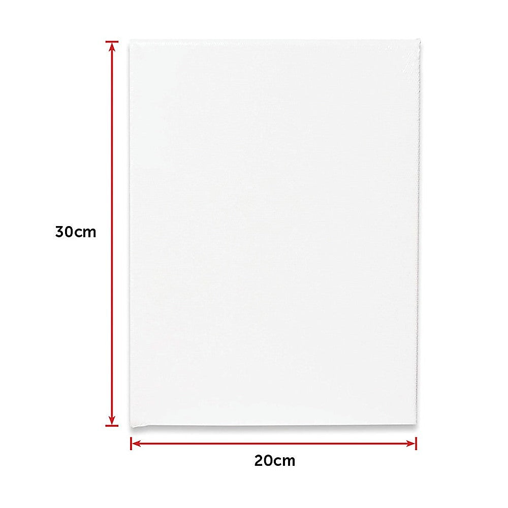5 pack of 20x30cm Artist Blank Stretched Canvas