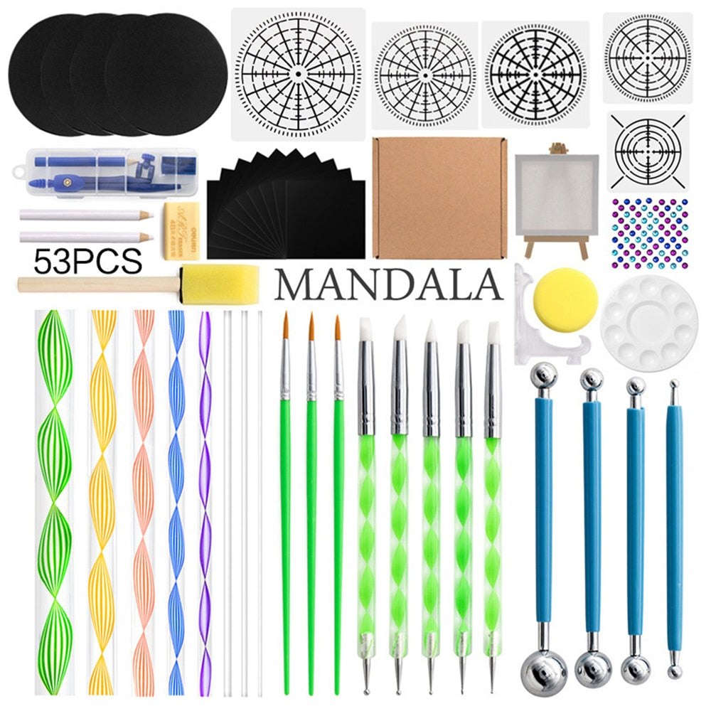 53pcs Mandala Dotting Tools Set – Craft Outlet Australia