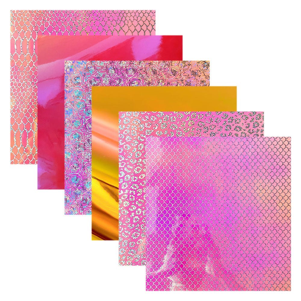 Sheets Holographic Iridescent Permanent Self Adhesive Vinyl