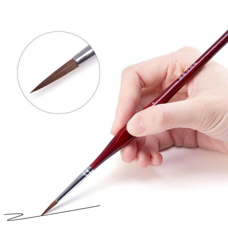 6Pcs Extra Fine Paint By Numbers Brushes Set