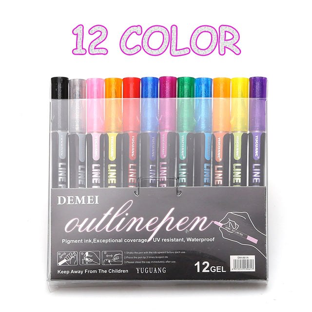 Pcs Double Outline Paint Marker