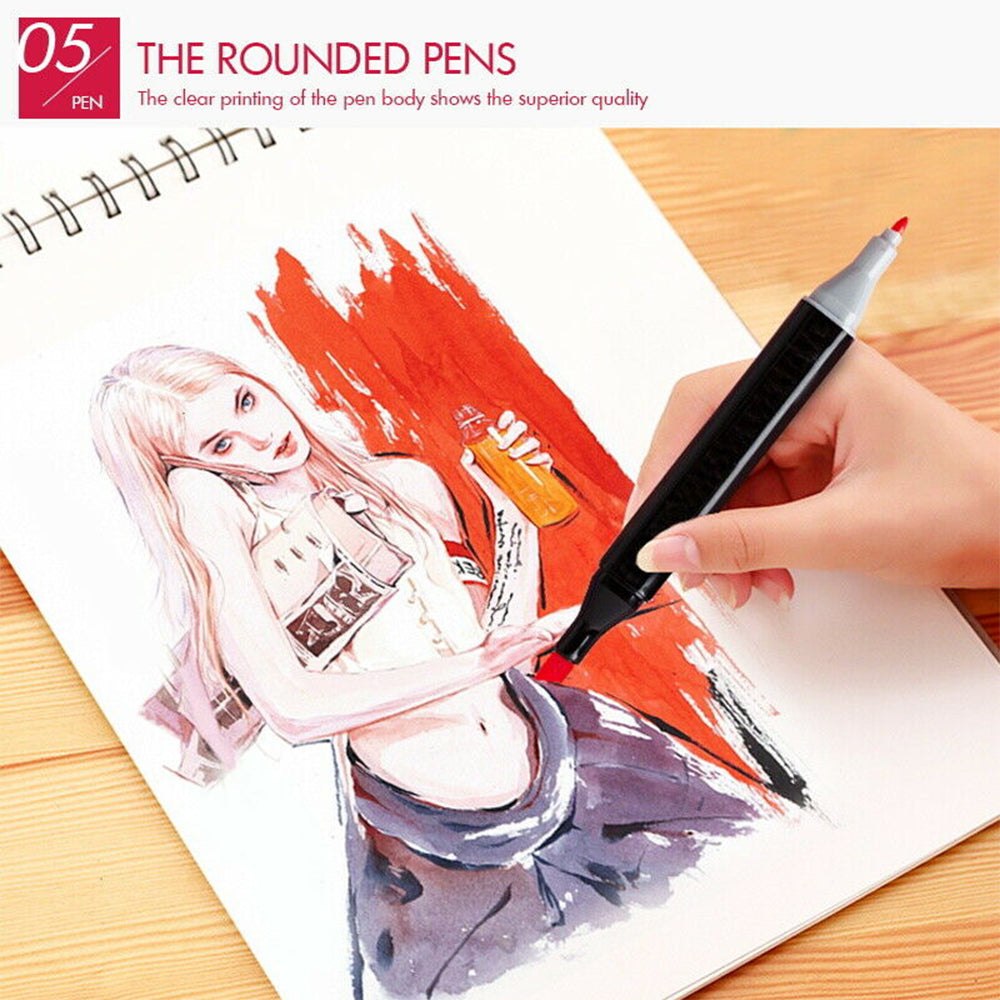 80 Colors Marker Pen Set Dual Headed Graphic Artist Sketch Copic Markers Home & Garden > Hobbies